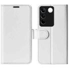 For vivo S16 / S16 Pro R64 Texture Horizontal Flip Leather Phone Case(White) - 1