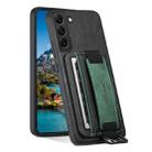 For Samsung Galaxy S22+ 5G Suteni H13 Card Wallet Wrist Strap Holder PU Phone Case(Black) - 1