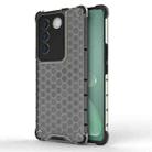 For vivo V27 / V27 Pro Shockproof Honeycomb Phone Case(Black) - 1