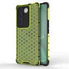 For vivo V27 / V27 Pro Shockproof Honeycomb Phone Case(Green) - 1