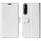 For Sony Xperia 1 V R64 Texture Horizontal Flip Leather Phone Case(White) - 1