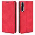 For Sony Xperia 1 V  Retro-skin  Magnetic Suction Leather Phone Case(Red) - 1