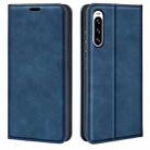 For Sony Xperia 10 V Retro-skin  Magnetic Suction Leather Phone Case(Dark Blue) - 1