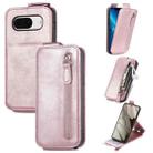 For Google Pixel 8 Zipper Wallet Vertical Flip Leather Phone Case(Pink) - 1