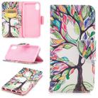 Colored Drawing Pattern Horizontal Flip Leather Case for Iphone 5& Se,with Holder & Card Slots & Wallet(Tree of Life) - 1