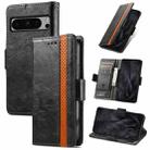 For Google Pixel 8 Pro CaseNeo Splicing Dual Magnetic Buckle Leather Phone Case(Black) - 1