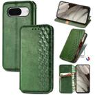 For Google Pixel 8 Cubic Grid Pressed Magnetic Leather Phone Case(Green) - 1