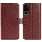 For TCL 40R R64 Texture Horizontal Flip Leather Phone Case(Brown) - 1