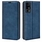 For TCL 40R Retro-skin Magnetic Suction Leather Phone Case(Dark Blue) - 1