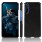 Shockproof Litchi Texture PC + PU Case For Huawei Honor 20(Black) - 1