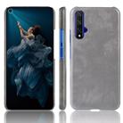 Shockproof Litchi Texture PC + PU Case For Huawei Honor 20(Gray) - 1