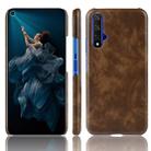 Shockproof Litchi Texture PC + PU Case For Huawei Honor 20(Brown) - 1