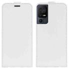 For TCL 40 SE R64 Texture Vertical Flip Leather Phone Case(White) - 1