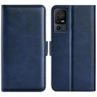 For TCL 40 SE Dual-side Magnetic Buckle Leather Phone Case(Dark Blue) - 1