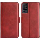 For TCL 40 SE Dual-side Magnetic Buckle Leather Phone Case(Red) - 1