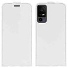 For TCL 40R R64 Texture Vertical Flip Leather Phone Case(White) - 1