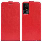 For TCL 40R R64 Texture Vertical Flip Leather Phone Case(Red) - 1