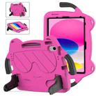 For iPad 10th Gen 10.9 2022 Ice Baby EVA Shockproof Hard PC Tablet Case(Rose Red+Black) - 1