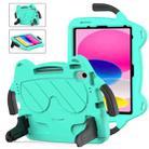 For iPad 10th Gen 10.9 2022 Ice Baby EVA Shockproof Hard PC Tablet Case(Mint Green+Black) - 1