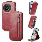 For OnePlus Ace 2 Zipper Wallet Vertical Flip Leather Phone Case(Red) - 1