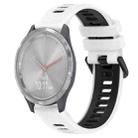 For Garmin Vivomove 3S 18mm Sports Two-Color Silicone Watch Band(White+Black) - 1