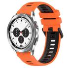 For Samsung  Galaxy Watch4 Classic 42mm 20mm Sports Two-Color Silicone Watch Band(Orange+Black) - 1