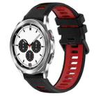 For Samsung  Galaxy Watch4 Classic 42mm 20mm Sports Two-Color Silicone Watch Band(Black+Red) - 1