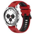 For Samsung  Galaxy Watch4 Classic 42mm 20mm Sports Two-Color Silicone Watch Band(Red+Black) - 1