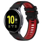 For Samsung Galaxy Watch Active2 40mm 20mm Sports Two-Color Silicone Watch Band(Black+Red) - 1