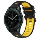 For Samsung Galaxy Watch 42mm 20mm Sports Two-Color Silicone Watch Band(Black+Yellow) - 1