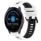 For Garmin Vivoactive3 Music 20mm Sports Two-Color Silicone Watch Band(White+Black) - 1