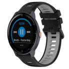 For Garmin Vivoactive3 Music 20mm Sports Two-Color Silicone Watch Band(Black+Grey) - 1