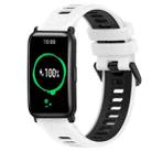 For Honor Watch ES 20mm Sports Two-Color Silicone Watch Band(White+Black) - 1
