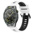 For Huawei Watch GT3 SE 22mm Sports Two-Color Silicone Watch Band(White+Black) - 1