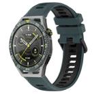 For Huawei Watch GT3 SE 22mm Sports Two-Color Silicone Watch Band(Olive Green+Black) - 1