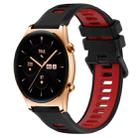 For Honor Watch GS 3 22mm Sports Two-Color Silicone Watch Band(Black+Red) - 1