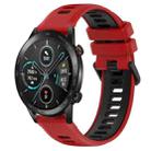 For Honor Magic Watch 2 46mm 22mm Sports Two-Color Silicone Watch Band(Red+Black) - 1