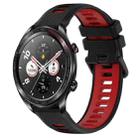 For Honor Watch Dream 22mm Sports Two-Color Silicone Watch Band(Black+Red) - 1