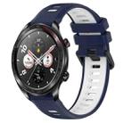 For Honor Watch Dream 22mm Sports Two-Color Silicone Watch Band(Midnight Blue+White) - 1