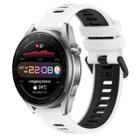 For Huawei Watch 3 Pro New 22mm Sports Two-Color Silicone Watch Band(White+Black) - 1