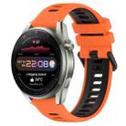 For Huawei Watch 3 Pro New 22mm Sports Two-Color Silicone Watch Band(Orange+Black) - 1