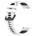 For Xiaomi MI Watch S1 22mm Sports Two-Color Silicone Watch Band(White+Black) - 7