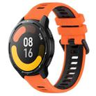 For Xiaomi Watch S1 Active 22mm Sports Two-Color Silicone Watch Band(Orange+Black) - 1