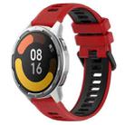 For Xiaomi MI Watch Color 2 22mm Sports Two-Color Silicone Watch Band(Red+Black) - 1