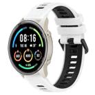 For Xiaomi MI Watch Sport 22mm Sports Two-Color Silicone Watch Band(White+Black) - 1