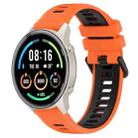 For Xiaomi MI Watch Sport 22mm Sports Two-Color Silicone Watch Band(Orange+Black) - 1