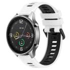 For Xiaomi MI Watch Color 22mm Sports Two-Color Silicone Watch Band(White+Black) - 1
