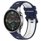 For Xiaomi MI Watch Color 22mm Sports Two-Color Silicone Watch Band(Midnight Blue+White) - 1