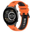 For Xiaomi Haylou RT2 LS10 22mm Sports Two-Color Silicone Watch Band(Orange+Black) - 1