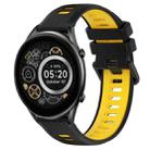 For Xiaomi Haylou RT2 LS10 22mm Sports Two-Color Silicone Watch Band(Black+Yellow) - 6